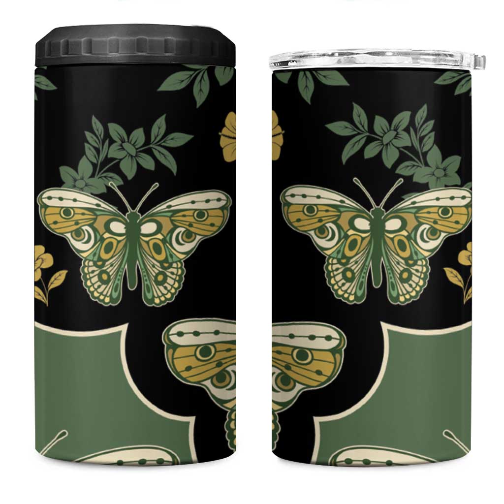 Retro Butterfly 4 in 1 Can Cooler Tumbler Western Yoke Style - Wonder Print Shop