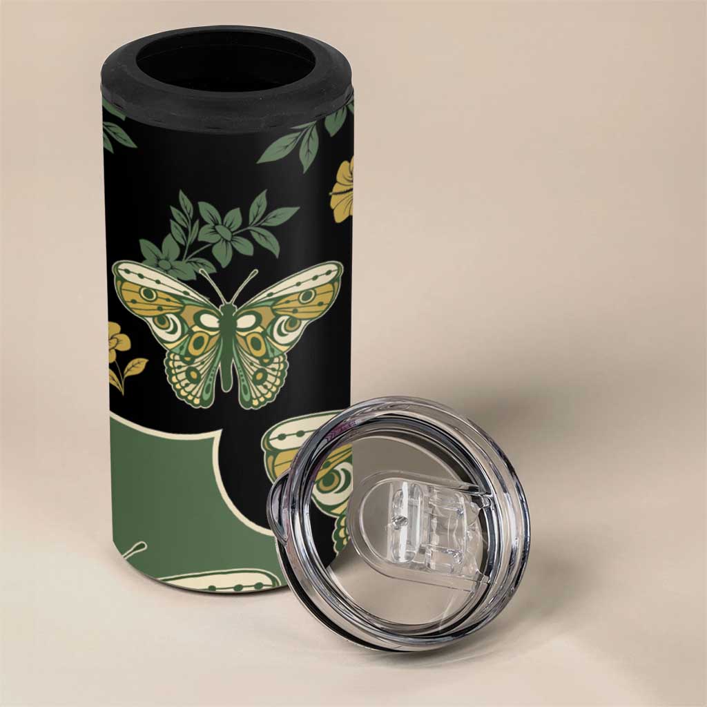 Retro Butterfly 4 in 1 Can Cooler Tumbler Western Yoke Style - Wonder Print Shop