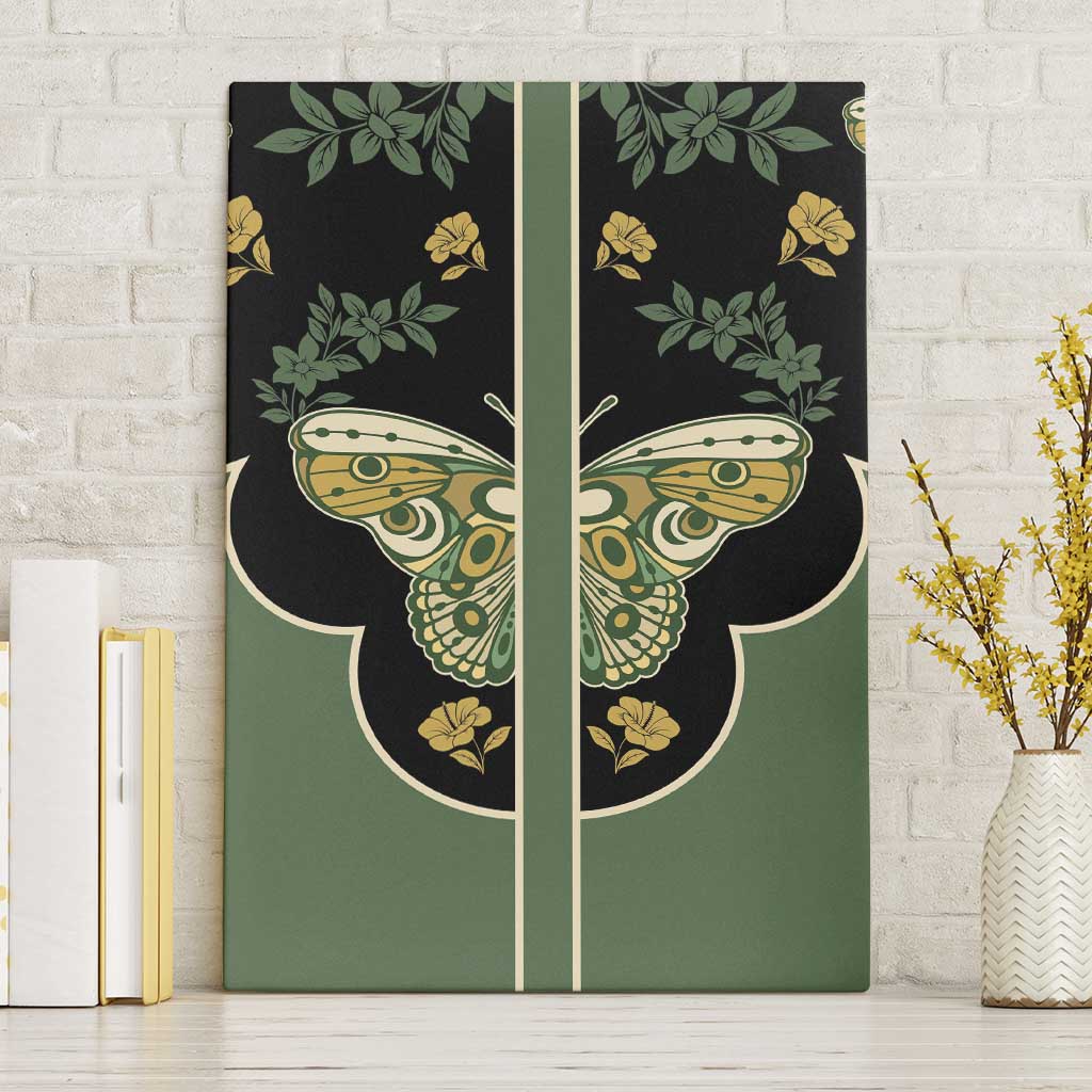 Retro Butterfly Canvas Wall Art Western Yoke Style - Wonder Print Shop