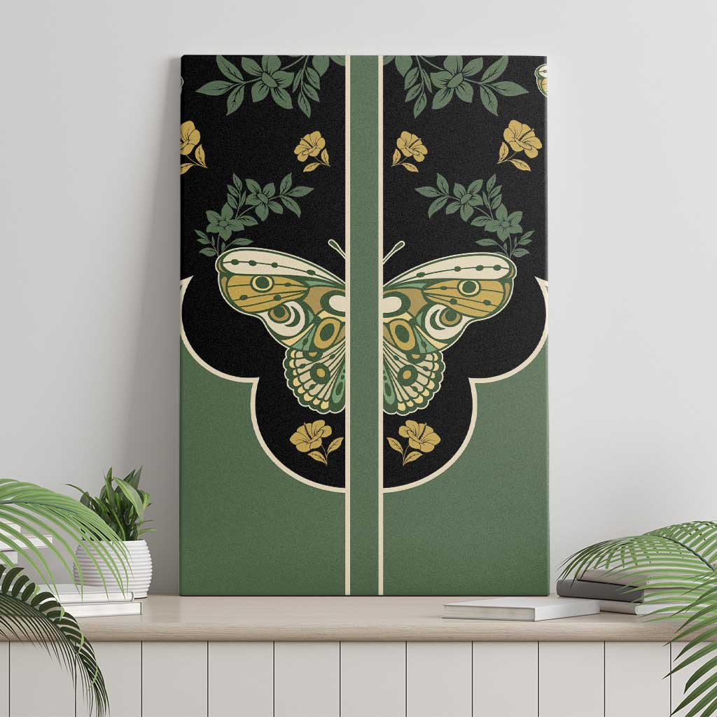 Retro Butterfly Canvas Wall Art Western Yoke Style - Wonder Print Shop