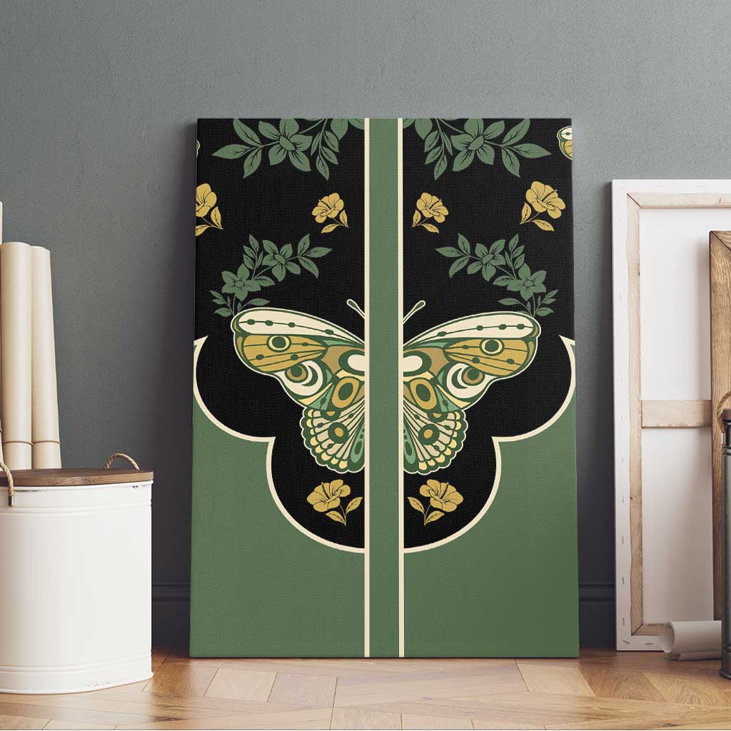 Retro Butterfly Canvas Wall Art Western Yoke Style - Wonder Print Shop
