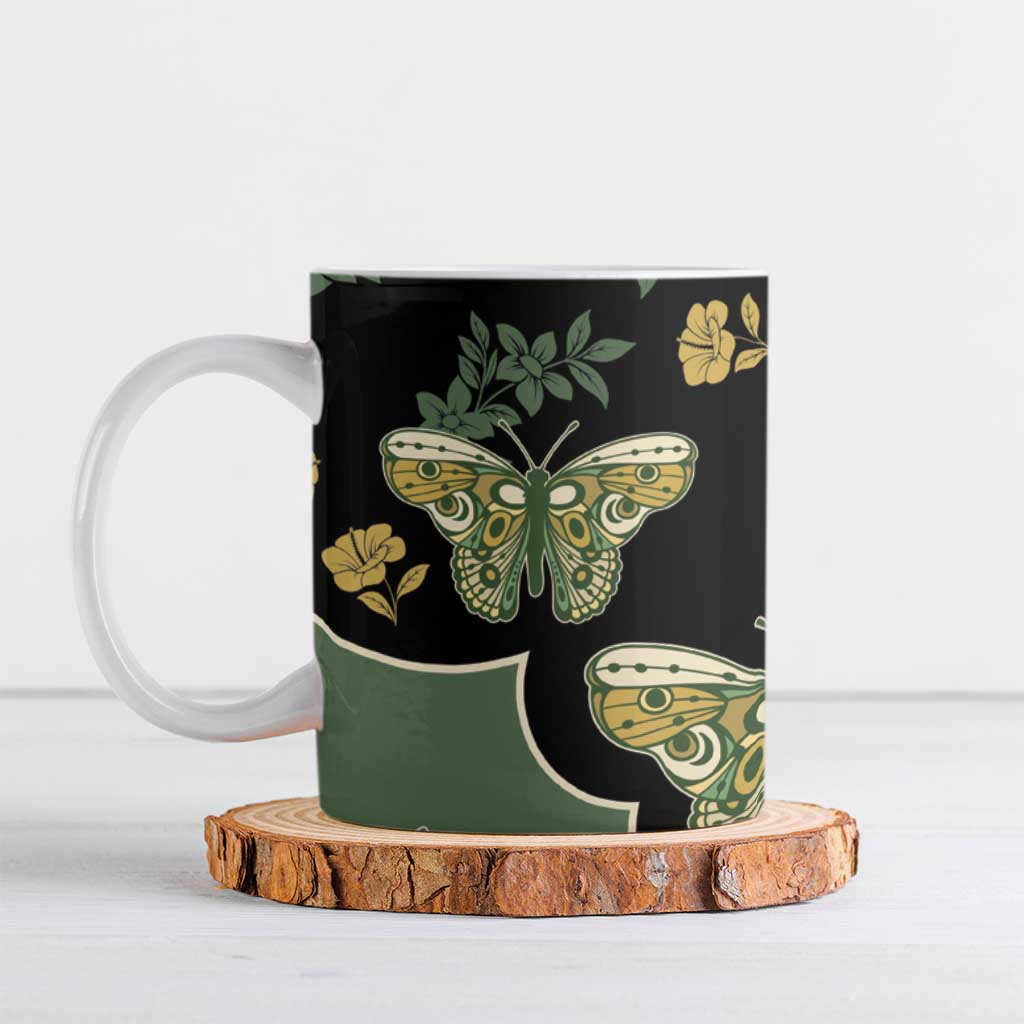 Retro Butterfly Ceramic Mug Western Yoke Style - Wonder Print Shop