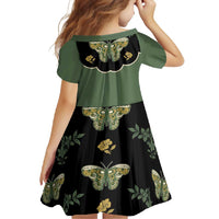 Retro Butterfly Family Matching Off Shoulder Maxi Dress and Hawaiian Shirt Western Yoke Style - Wonder Print Shop