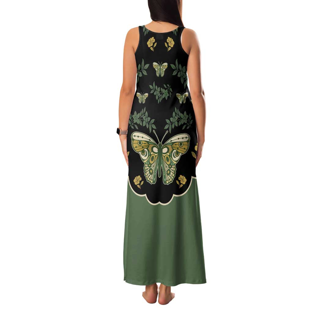 Retro Butterfly Family Matching Tank Maxi Dress and Hawaiian Shirt Western Yoke Style - Wonder Print Shop