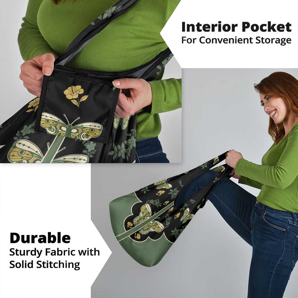 Retro Butterfly Grocery Bag Western Yoke Style - Wonder Print Shop