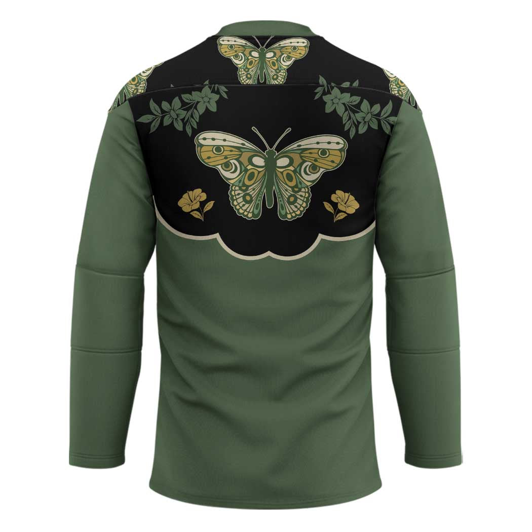 Retro Butterfly Hockey Jersey Western Yoke Style - Wonder Print Shop
