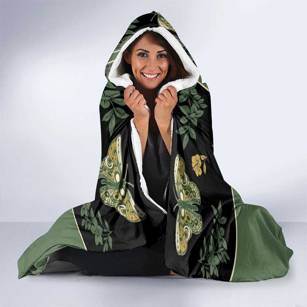 Retro Butterfly Hooded Blanket Western Yoke Style - Wonder Print Shop