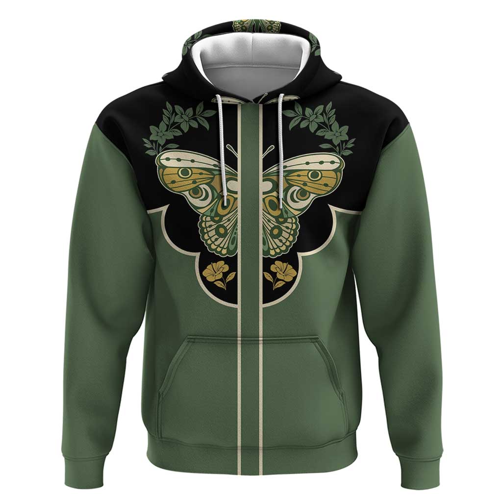 Retro Butterfly Hoodie Western Yoke Style - Wonder Print Shop