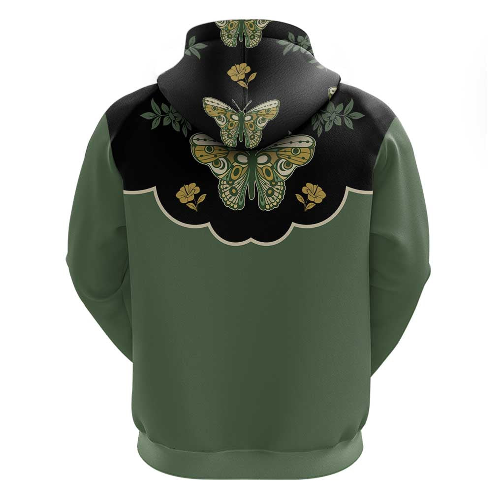 Retro Butterfly Hoodie Western Yoke Style - Wonder Print Shop