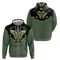 Retro Butterfly Hoodie Western Yoke Style - Wonder Print Shop