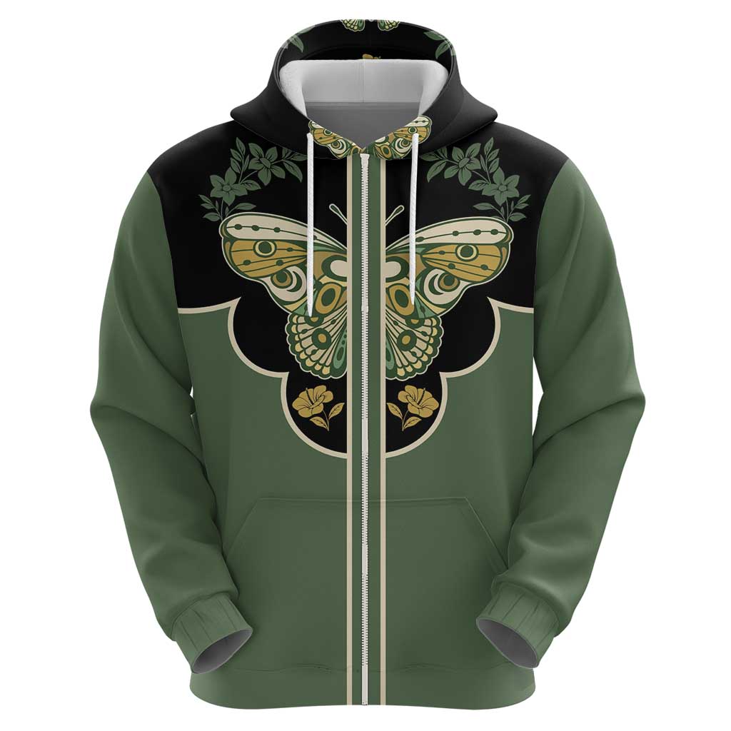 Retro Butterfly Hoodie Western Yoke Style - Wonder Print Shop