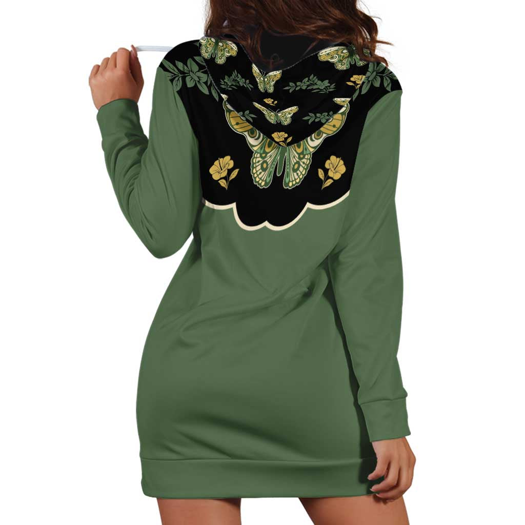 Retro Butterfly Hoodie Dress Western Yoke Style - Wonder Print Shop