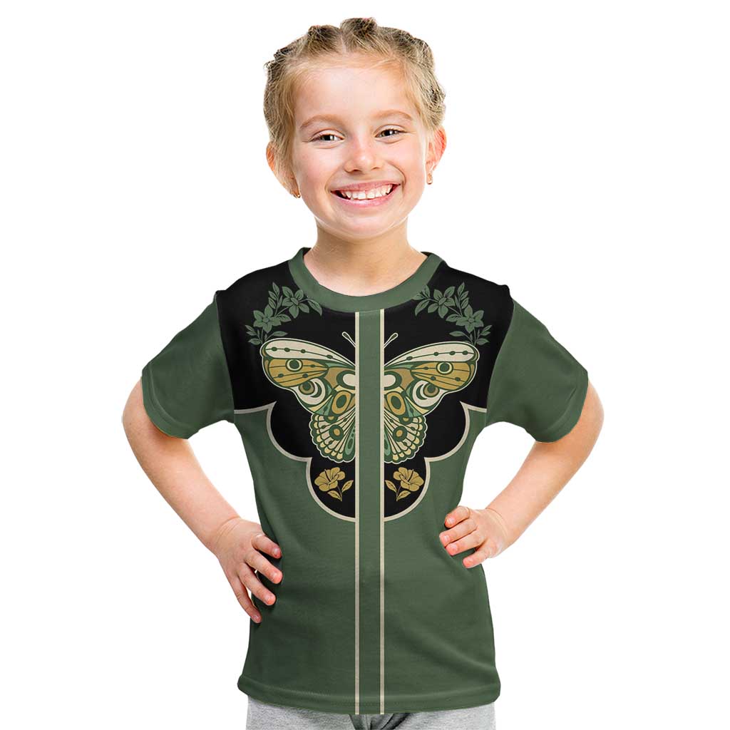 Retro Butterfly Kid T Shirt Western Yoke Style - Wonder Print Shop