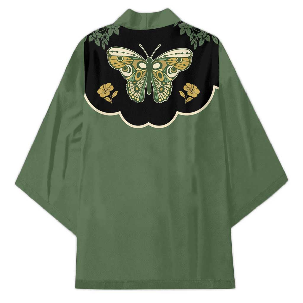 Retro Butterfly Kimono Western Yoke Style - Wonder Print Shop