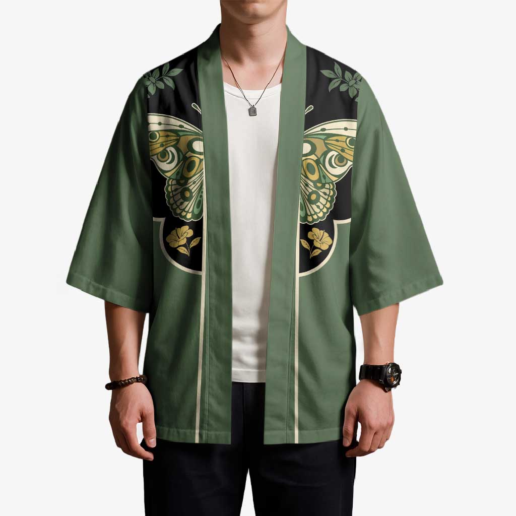 Retro Butterfly Kimono Western Yoke Style - Wonder Print Shop