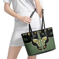 Retro Butterfly Leather Tote Bag Western Yoke Style - Wonder Print Shop
