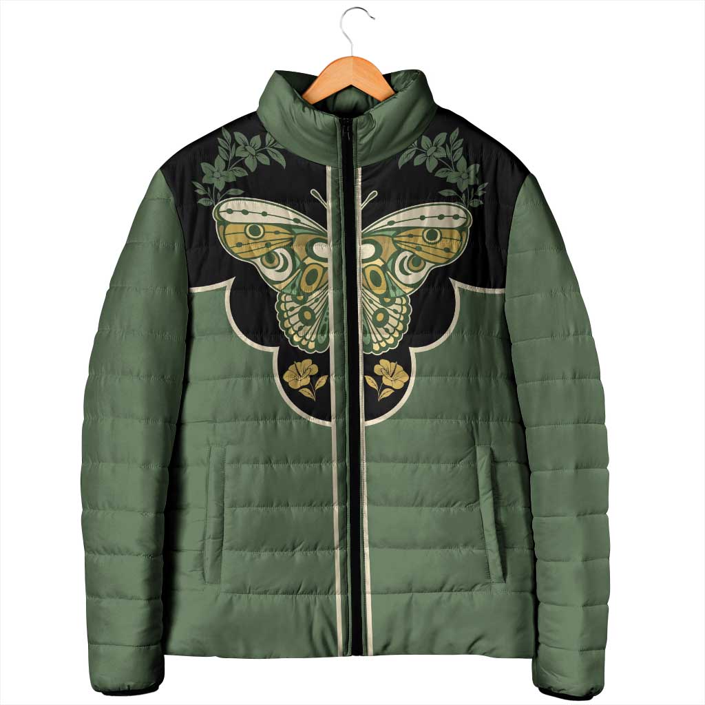 Retro Butterfly Padded Jacket Western Yoke Style - Wonder Print Shop