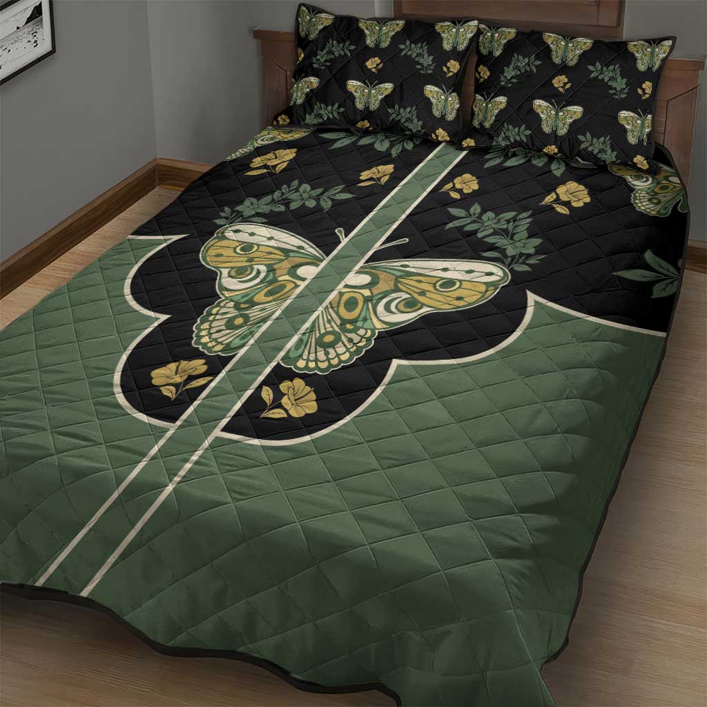 Retro Butterfly Quilt Bed Set Western Yoke Style - Wonder Print Shop