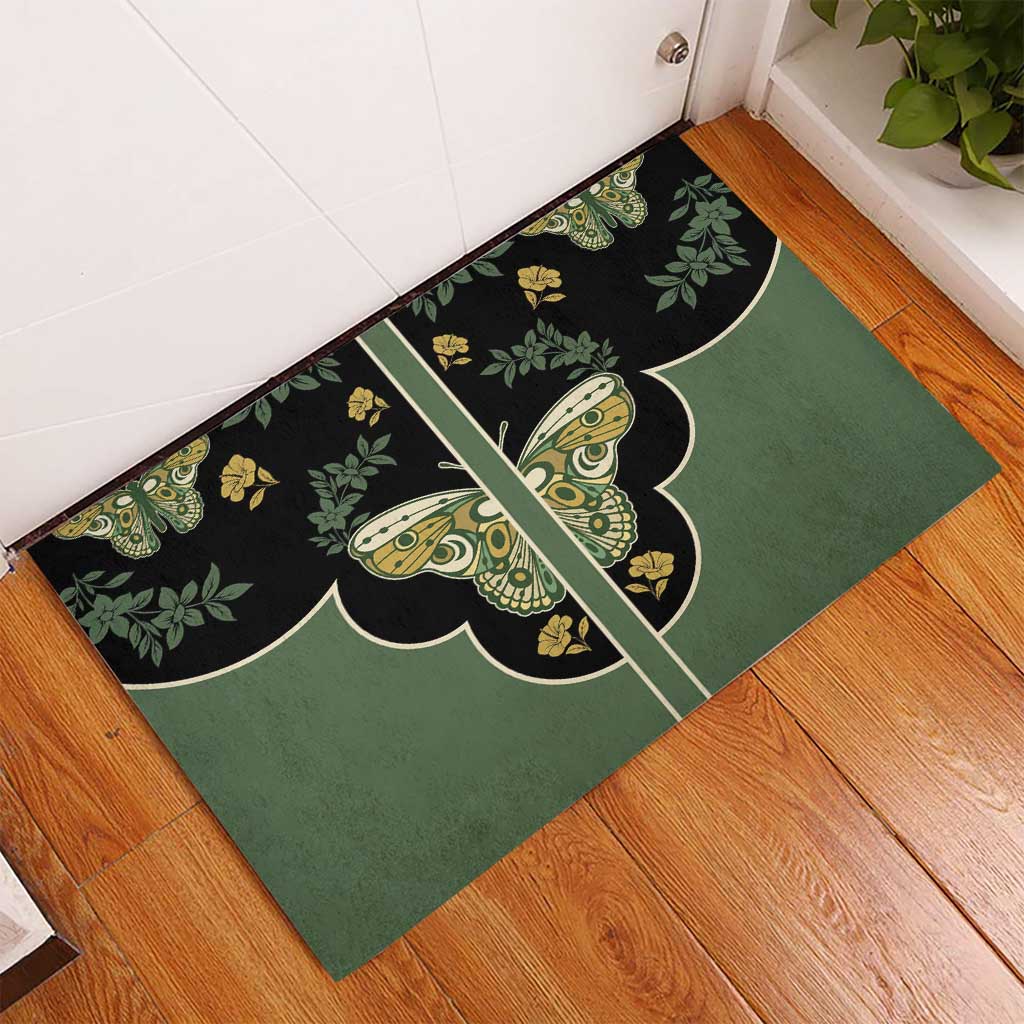 Retro Butterfly Rubber Doormat Western Yoke Style - Wonder Print Shop