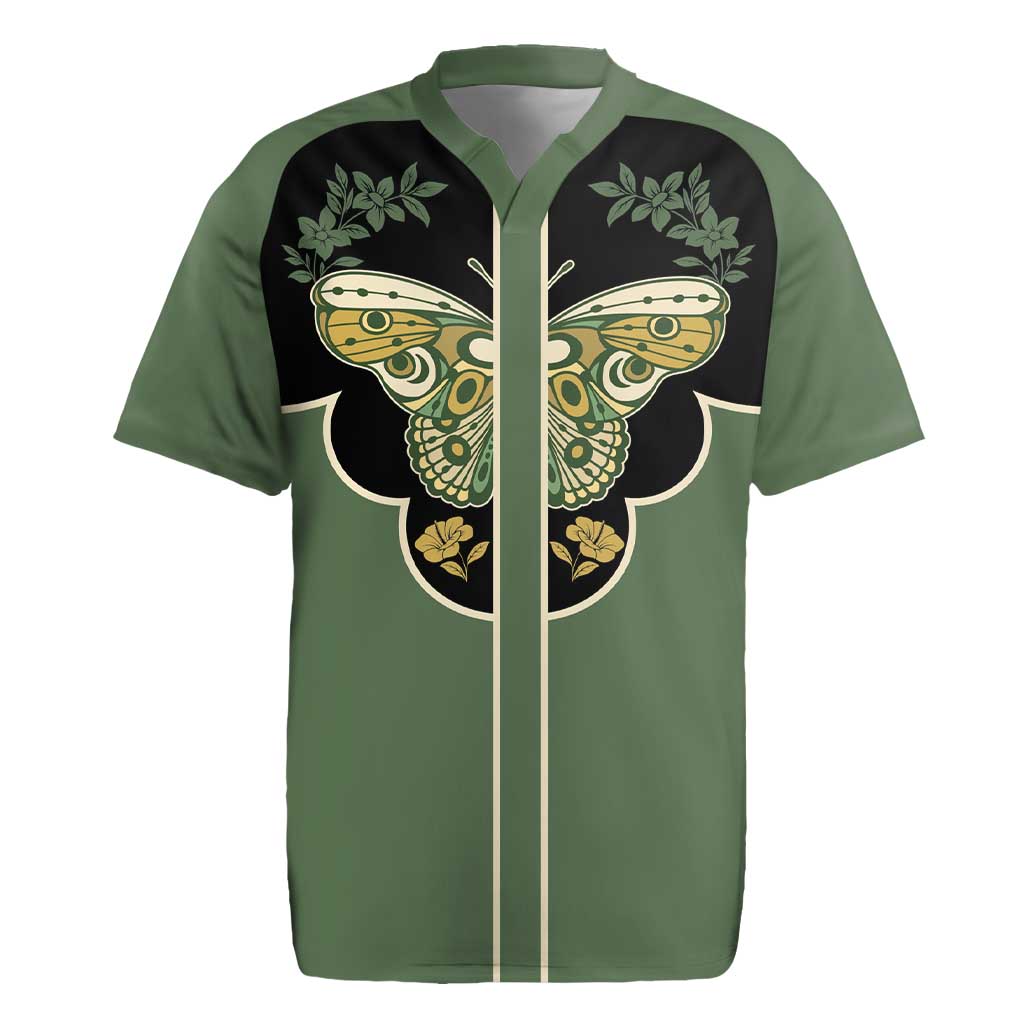 Retro Butterfly Rugby Jersey Western Yoke Style - Wonder Print Shop