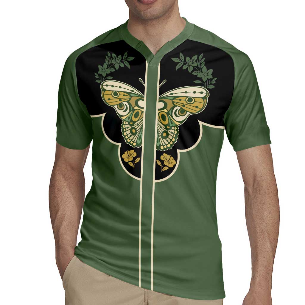 Retro Butterfly Rugby Jersey Western Yoke Style - Wonder Print Shop