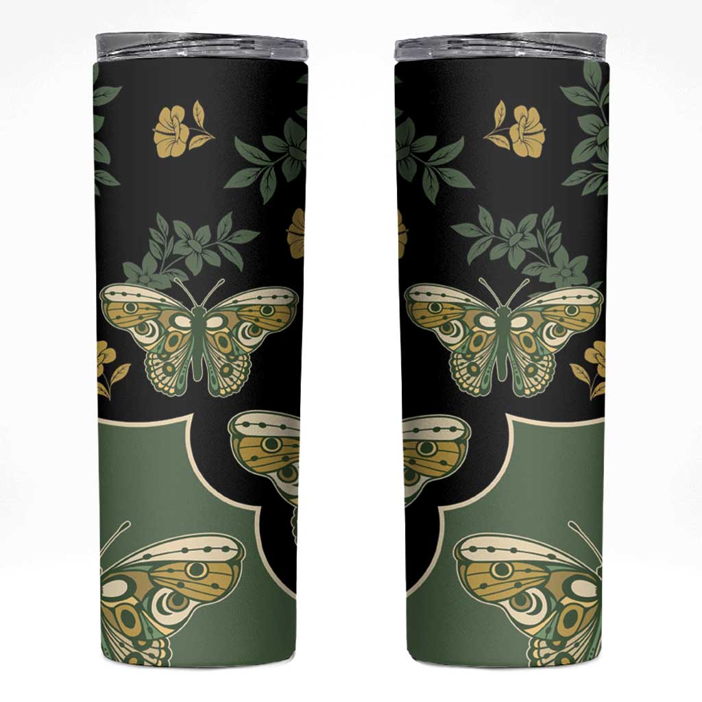 Retro Butterfly Skinny Tumbler Western Yoke Style - Wonder Print Shop