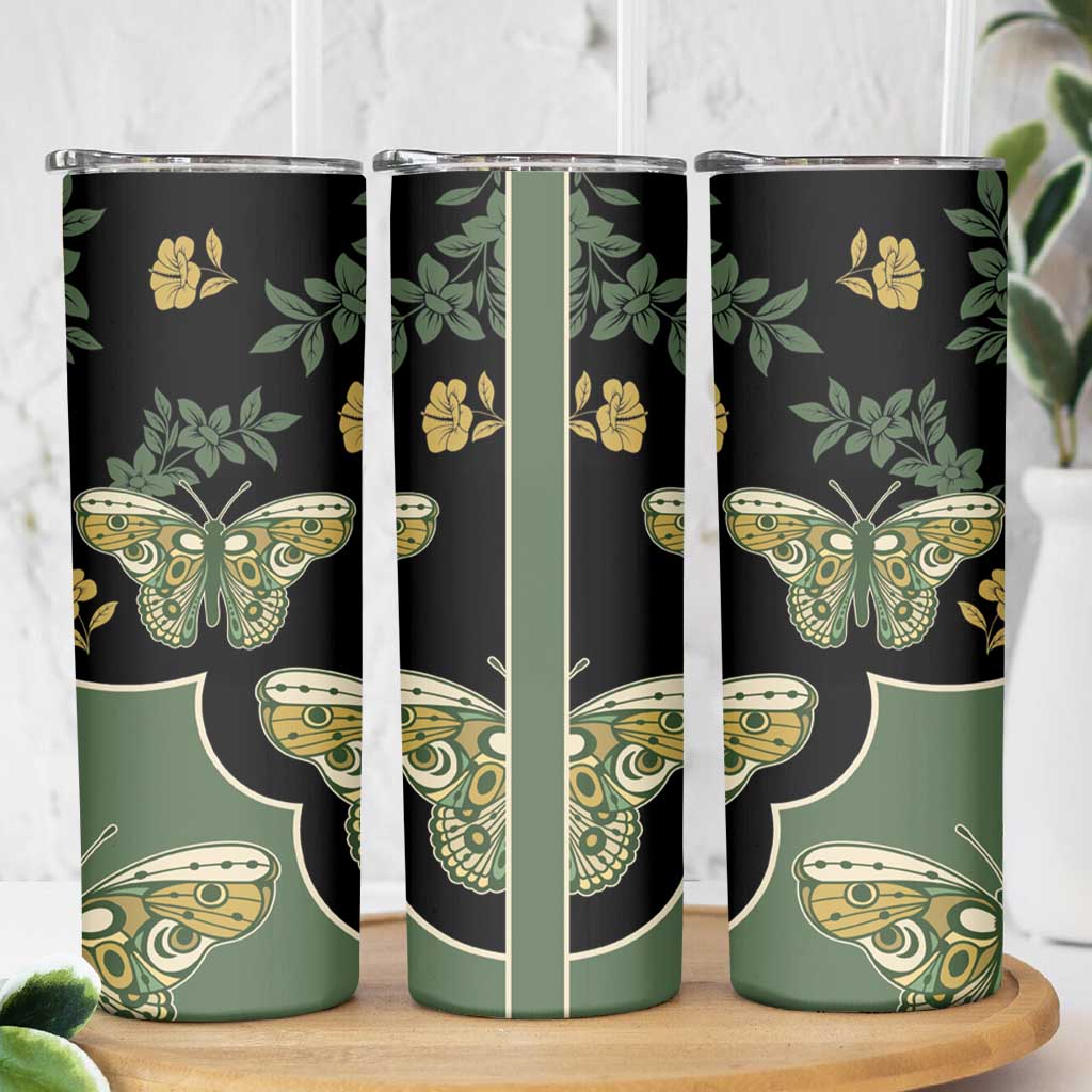 Retro Butterfly Skinny Tumbler Western Yoke Style - Wonder Print Shop