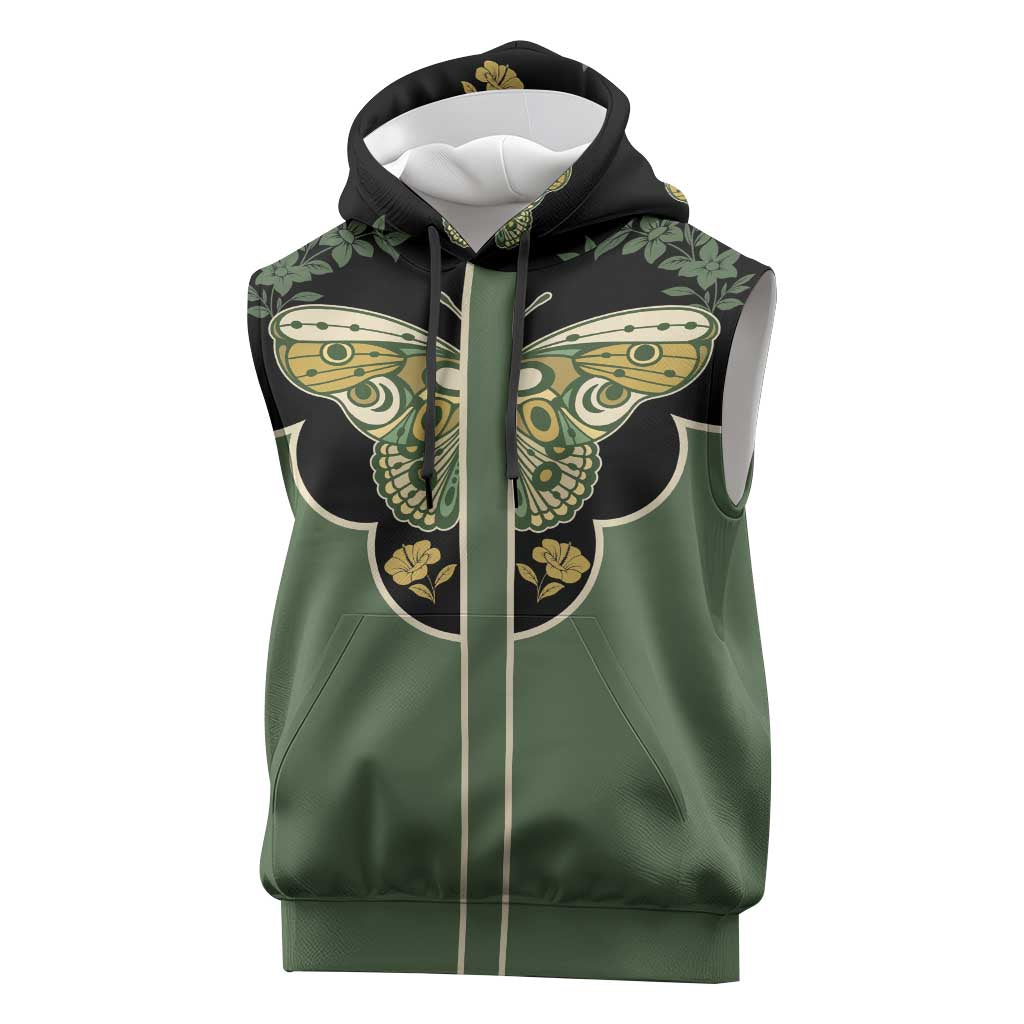 Retro Butterfly Sleeveless Hoodie Western Yoke Style - Wonder Print Shop