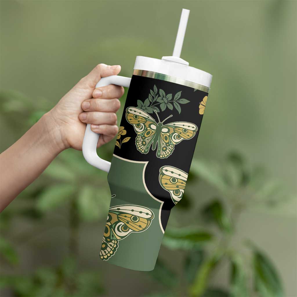 Retro Butterfly Tumbler With Handle Western Yoke Style - Wonder Print Shop
