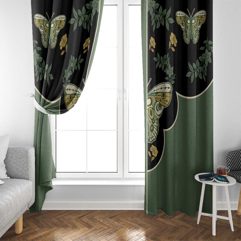 Retro Butterfly Window Curtain Western Yoke Style - Wonder Print Shop