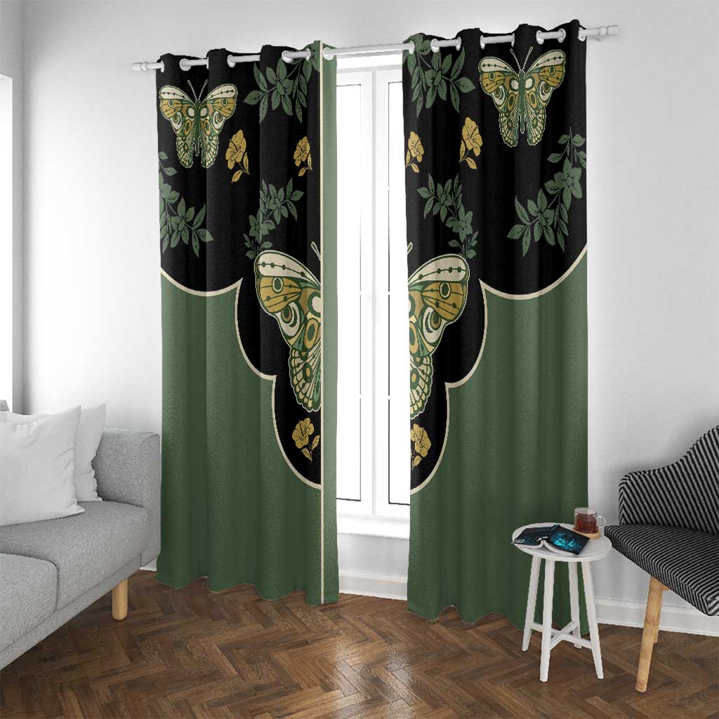 Retro Butterfly Window Curtain Western Yoke Style - Wonder Print Shop
