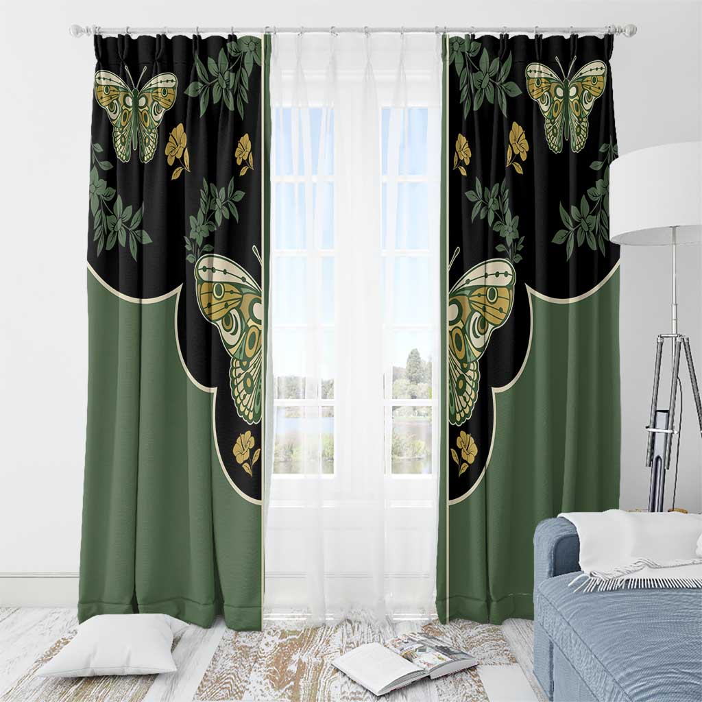 Retro Butterfly Window Curtain Western Yoke Style - Wonder Print Shop