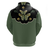 Retro Butterfly Zip Hoodie Western Yoke Style - Wonder Print Shop
