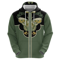 Retro Butterfly Zip Hoodie Western Yoke Style - Wonder Print Shop