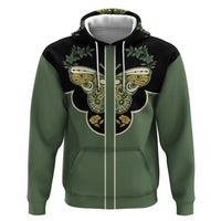 Retro Butterfly Zip Hoodie Western Yoke Style - Wonder Print Shop