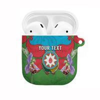 Personalized Azerbaijan AirPods Case Khari Bulbul Buta Pattern Emblem Flame