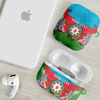 Personalized Azerbaijan AirPods Case Khari Bulbul Buta Pattern Emblem Flame