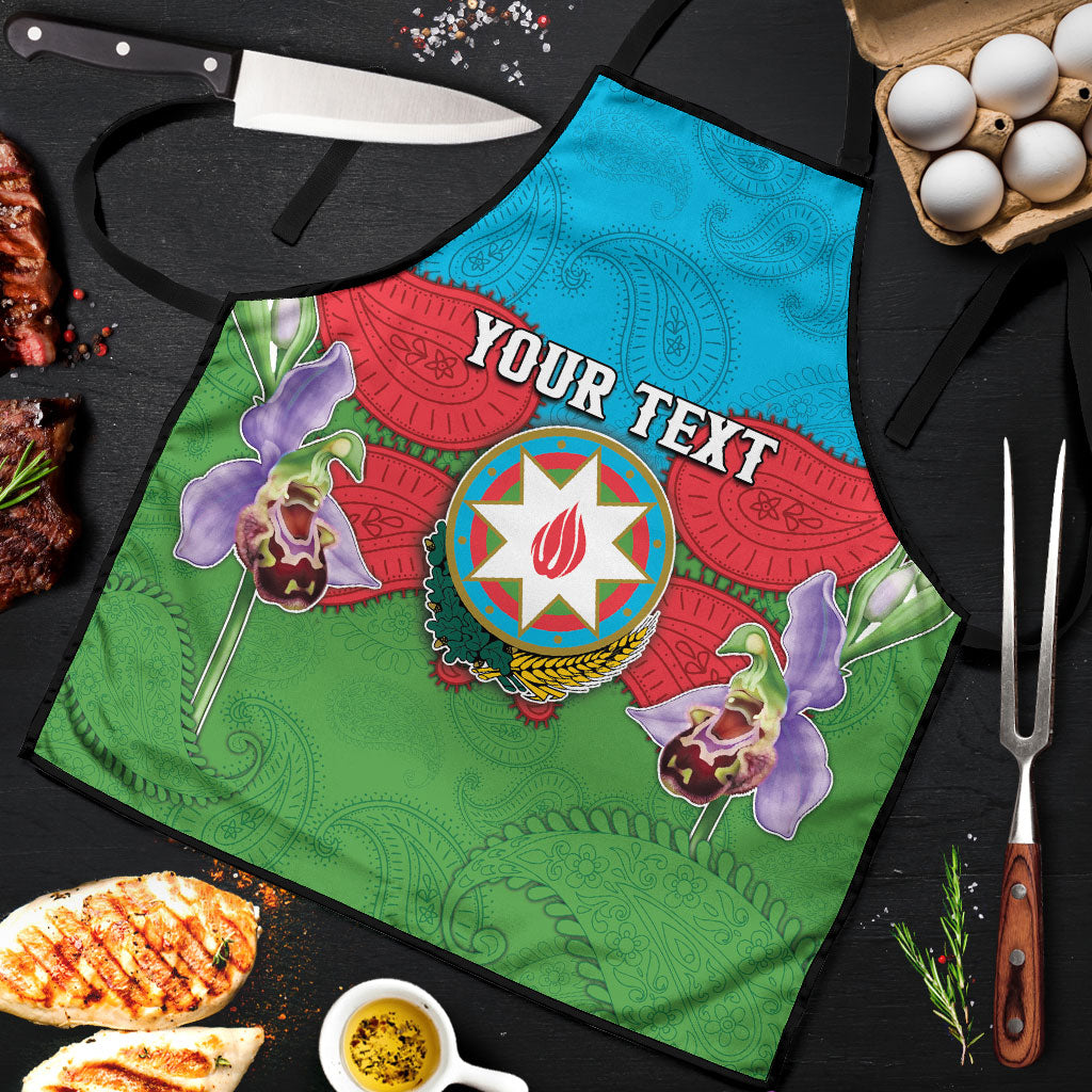 Personalized Azerbaijan Apron Khari Bulbul Buta Pattern Emblem Flame