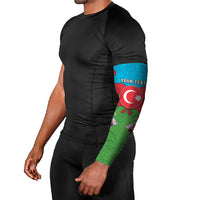 Personalized Azerbaijan Arm Sleeves Khari Bulbul Buta Pattern Emblem Flame