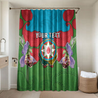 Personalized Azerbaijan Bathroom Set Khari Bulbul Buta Pattern Emblem Flame