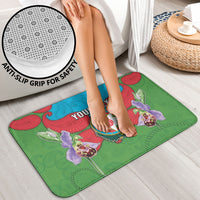 Personalized Azerbaijan Bathroom Set Khari Bulbul Buta Pattern Emblem Flame