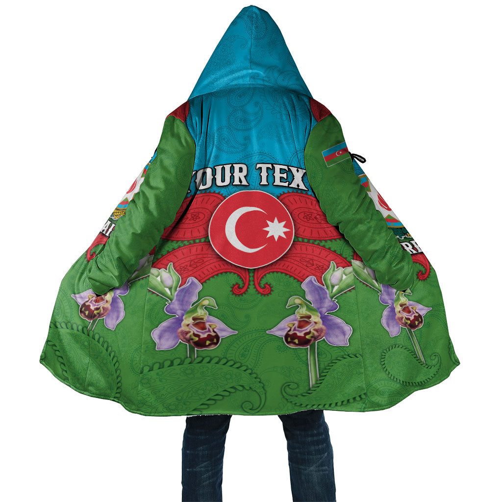 Personalized Azerbaijan Cloak Khari Bulbul Buta Pattern Emblem Flame