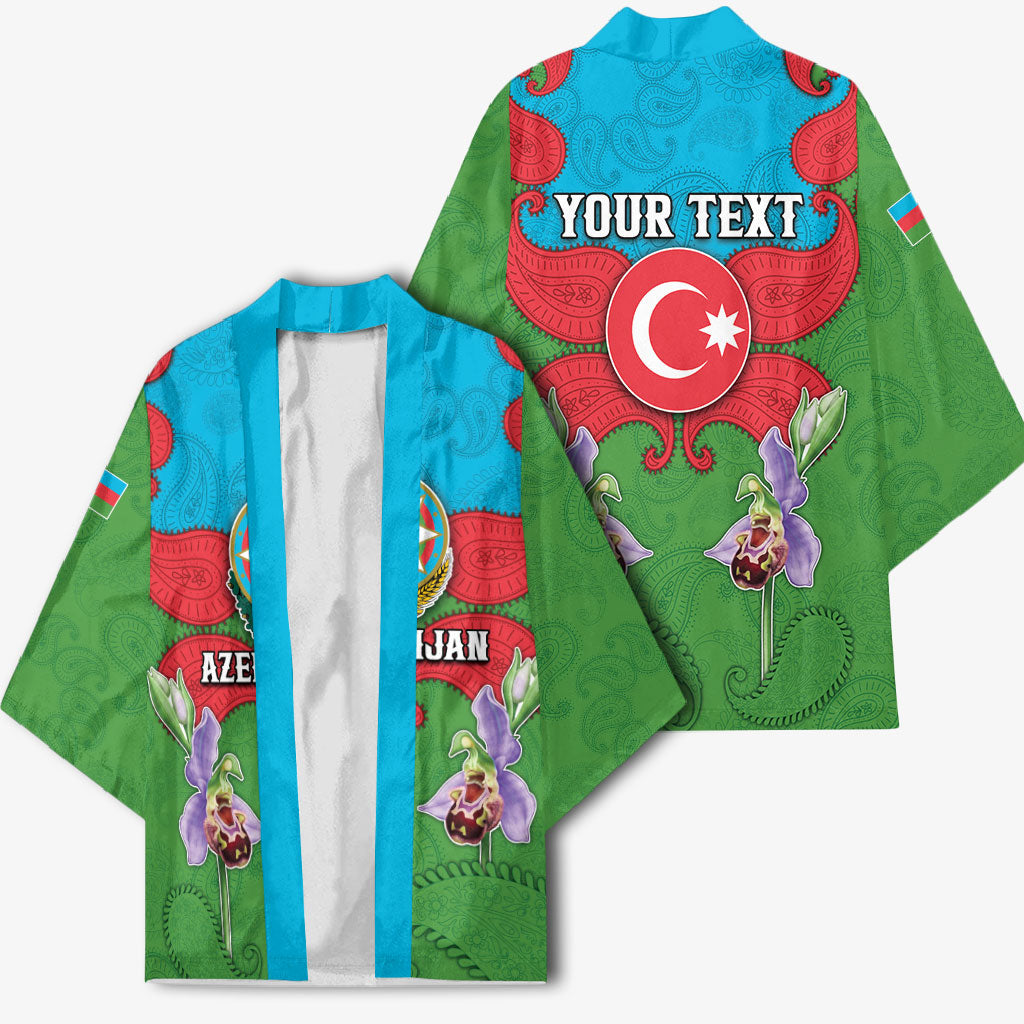 Personalized Azerbaijan Kimono Khari Bulbul Buta Pattern Emblem Flame