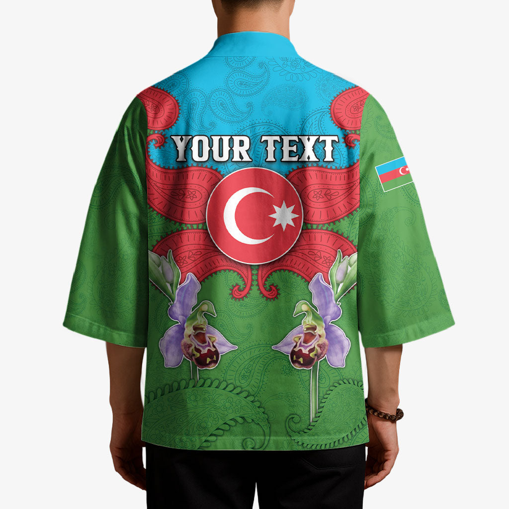 Personalized Azerbaijan Kimono Khari Bulbul Buta Pattern Emblem Flame