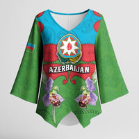Personalized Azerbaijan Kimono Sleeve Blouse Khari Bulbul Buta Pattern Emblem Flame