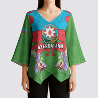 Personalized Azerbaijan Kimono Sleeve Blouse Khari Bulbul Buta Pattern Emblem Flame