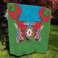 Personalized Azerbaijan Quilt Khari Bulbul Buta Pattern Emblem Flame