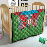Personalized Azerbaijan Quilt Khari Bulbul Buta Pattern Emblem Flame