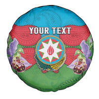 Personalized Azerbaijan Spare Tire Cover Khari Bulbul Buta Pattern Emblem Flame