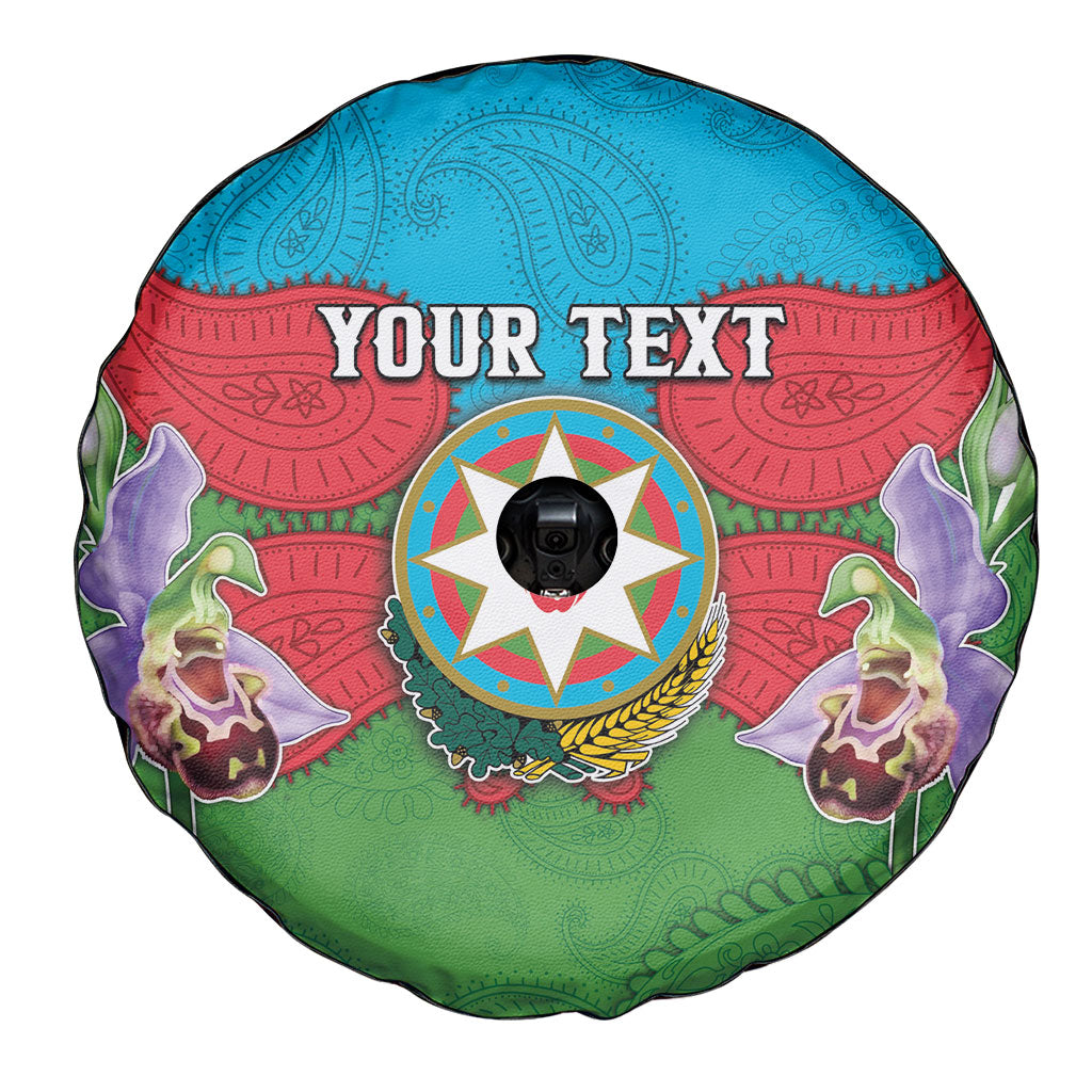 Personalized Azerbaijan Spare Tire Cover Khari Bulbul Buta Pattern Emblem Flame